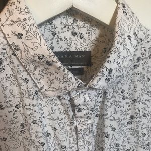 Men’s Small Zara Man Button Down Floral Shirt
